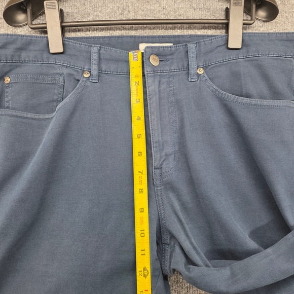 Peter Millar Mens Navy Blue 5-Pocket Canvas Pants MF18B86 Size 34 - Picture 8 of 13
